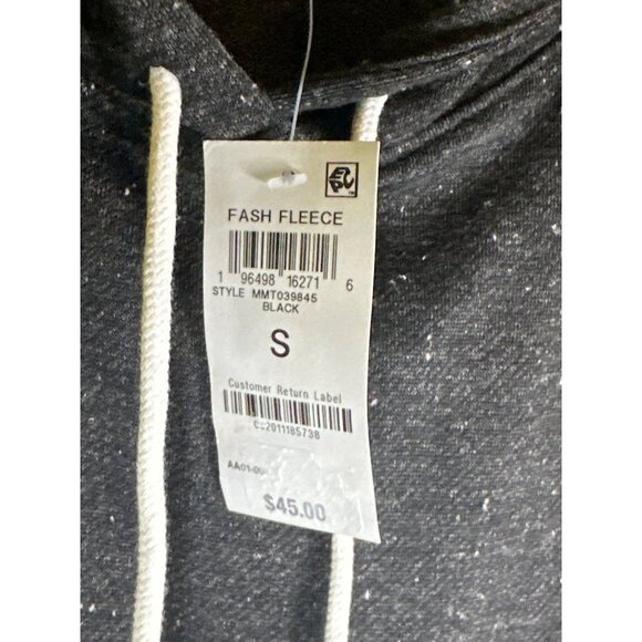 AND NOW THIS Mens Pullover Drawstring Hoodie Speckled Black, Size S, NWT - Picture 4 of 5